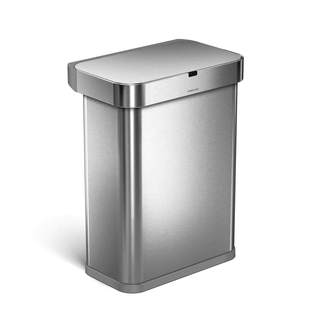 Simplehuman 58-Liter Rectangular Sensor Trash Can Set Simplehuman 58-Liter Rectangular Sensor Trash Can Set
