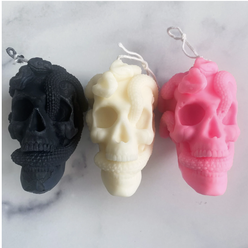 Pretty Honest Shop Medusa Skull Candle