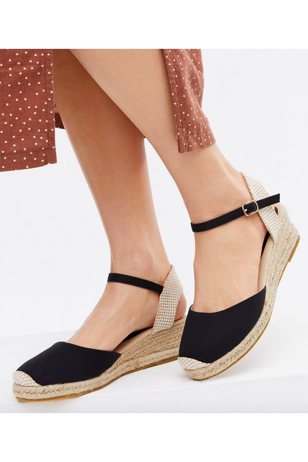 Women Platform Sandals Espadrille Wedge Ankle Strap Sandals Round Toe Sling Back Summer Shoes 