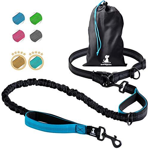 Dog Leash Running Hands Free Dog Leash Retractable Bungee Belt Perfect For Small Medium Large Dogs Walking Training Hiking Adjustable Waist Belt Safe Pet Leash Collar Harness Supplies Pet Leashes 
