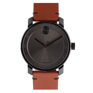 Bold Leather Strap Watch