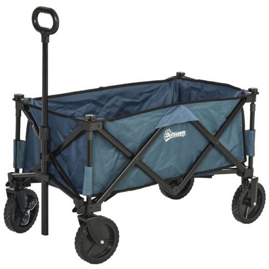 Outsunny Folding Outdoor Trolley Cart