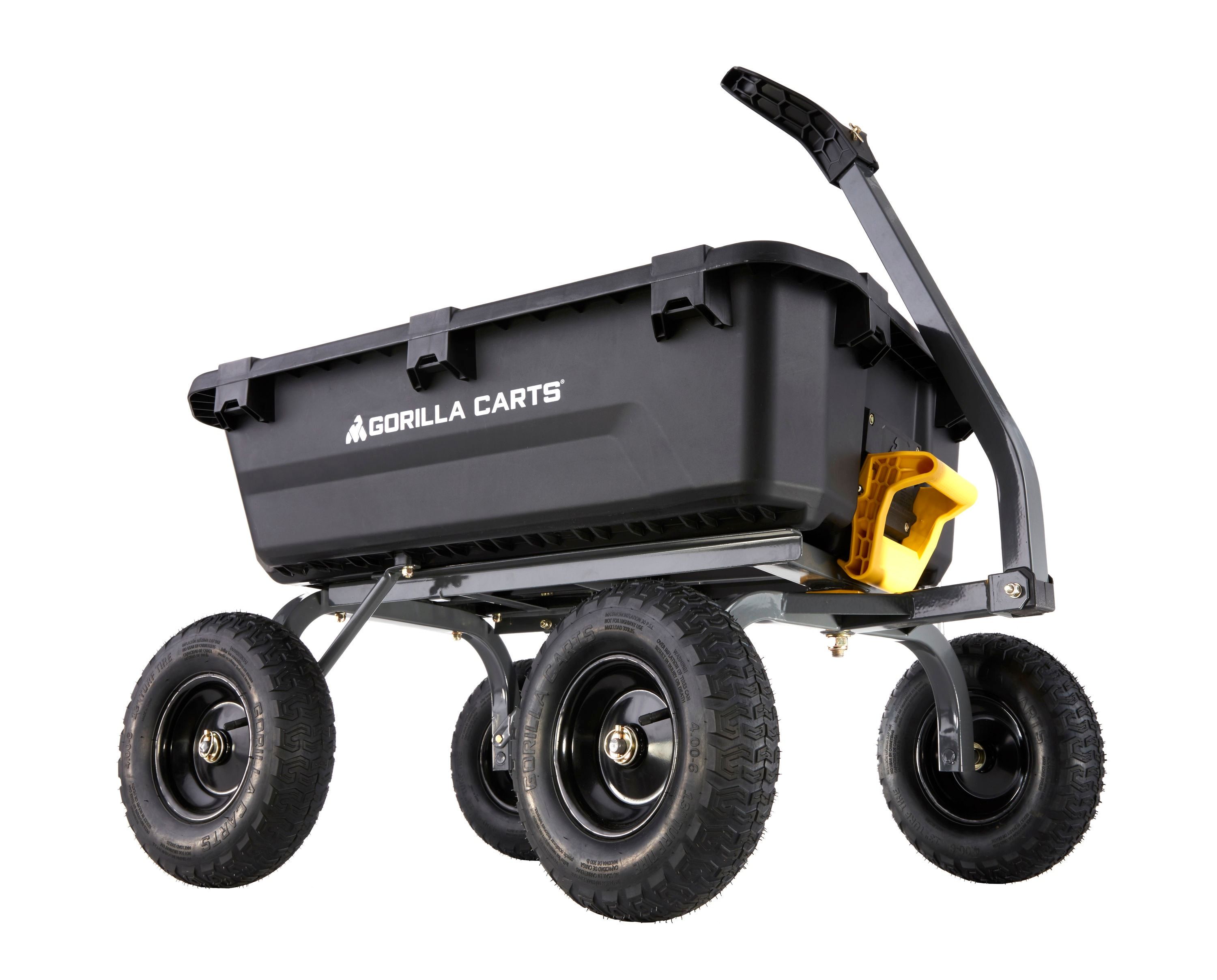 Green SUNCOO Garden Dump Cart Utility Yard Wagon with Steel Frame Heavy Duty 550 lbs Capacity 