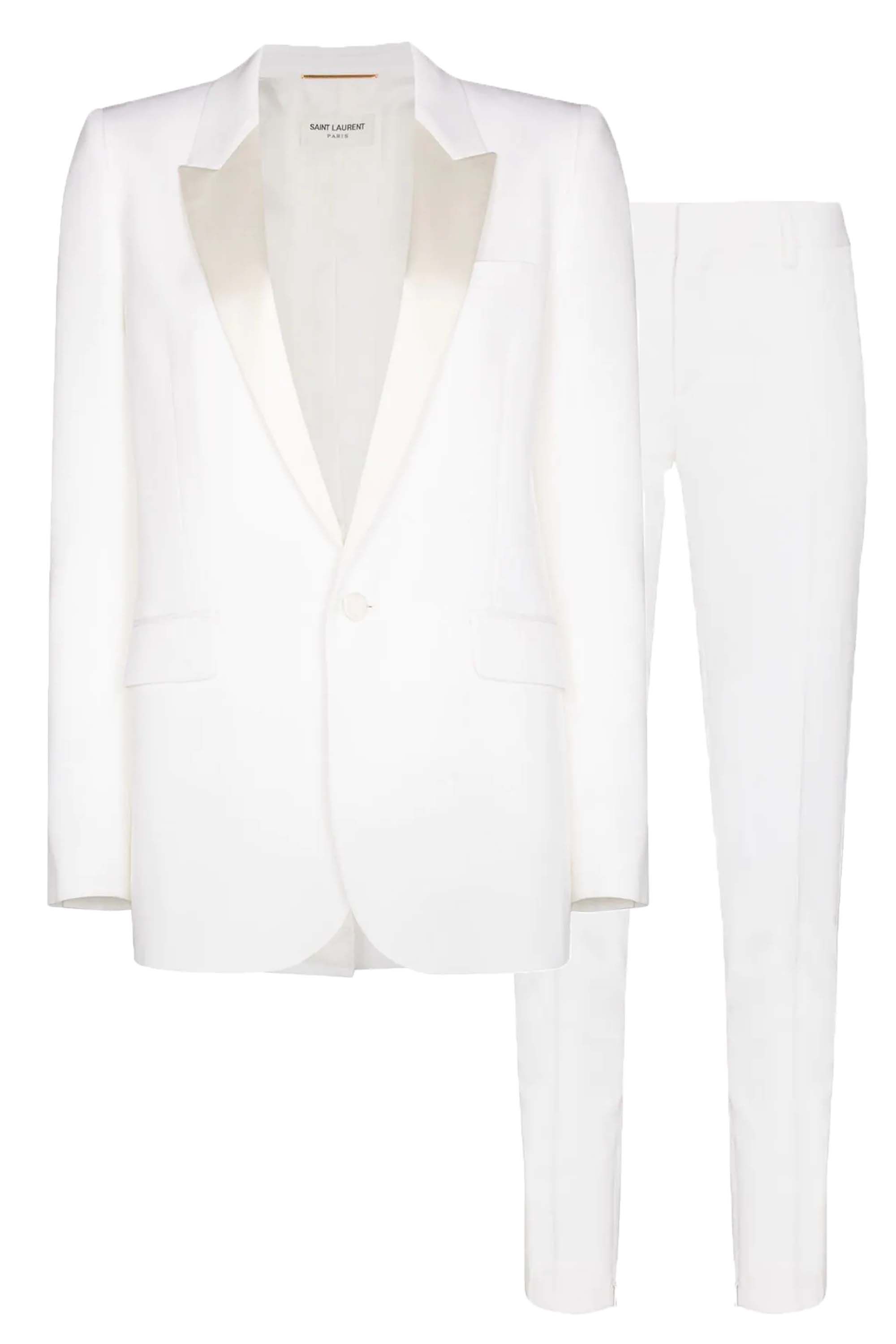 White suit wedding on sale bride