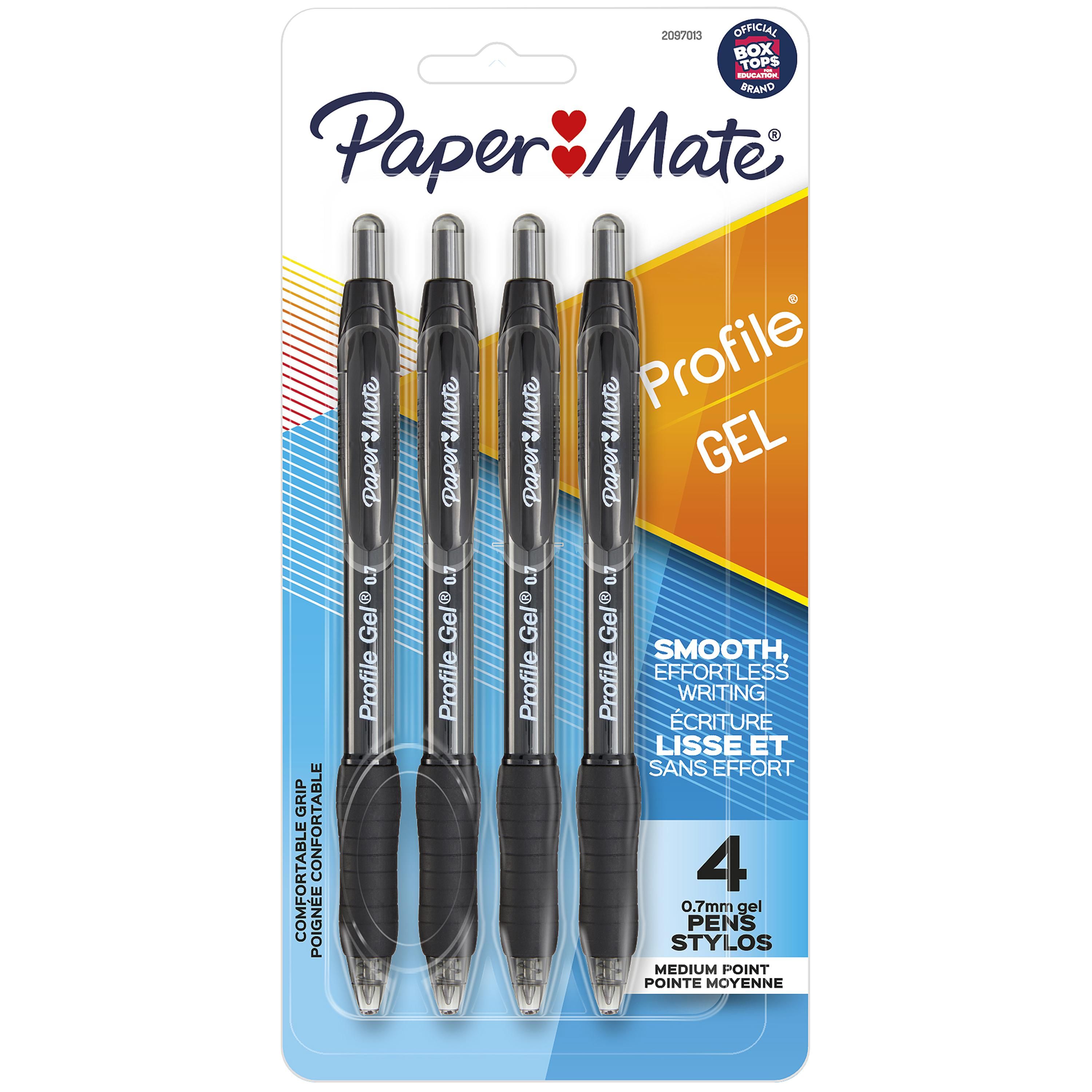 Paper Mate Profile Retractable Gel Pens, 4 Count