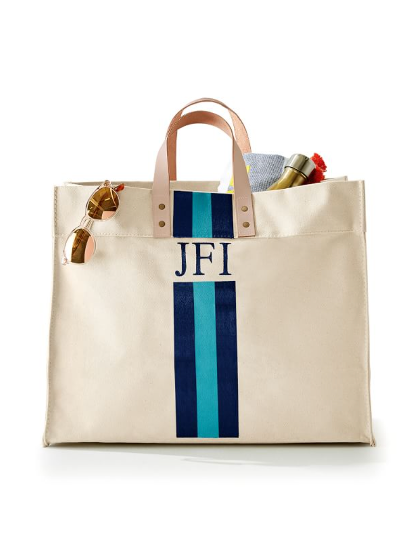 Hand-Painted Canvas Shopper Hand-Painted Canvas Shopper