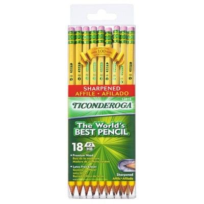 TICONDEROGA #2 Pencils, 18-Pack 