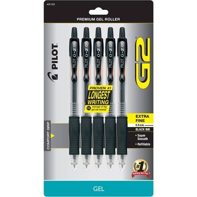 Pilot 5ct G2 Premium Pens Extra Fine Point 