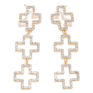 Iced Out Earrings - Crosses