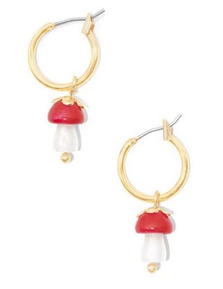 Magic Mushroom Hoop Earrings