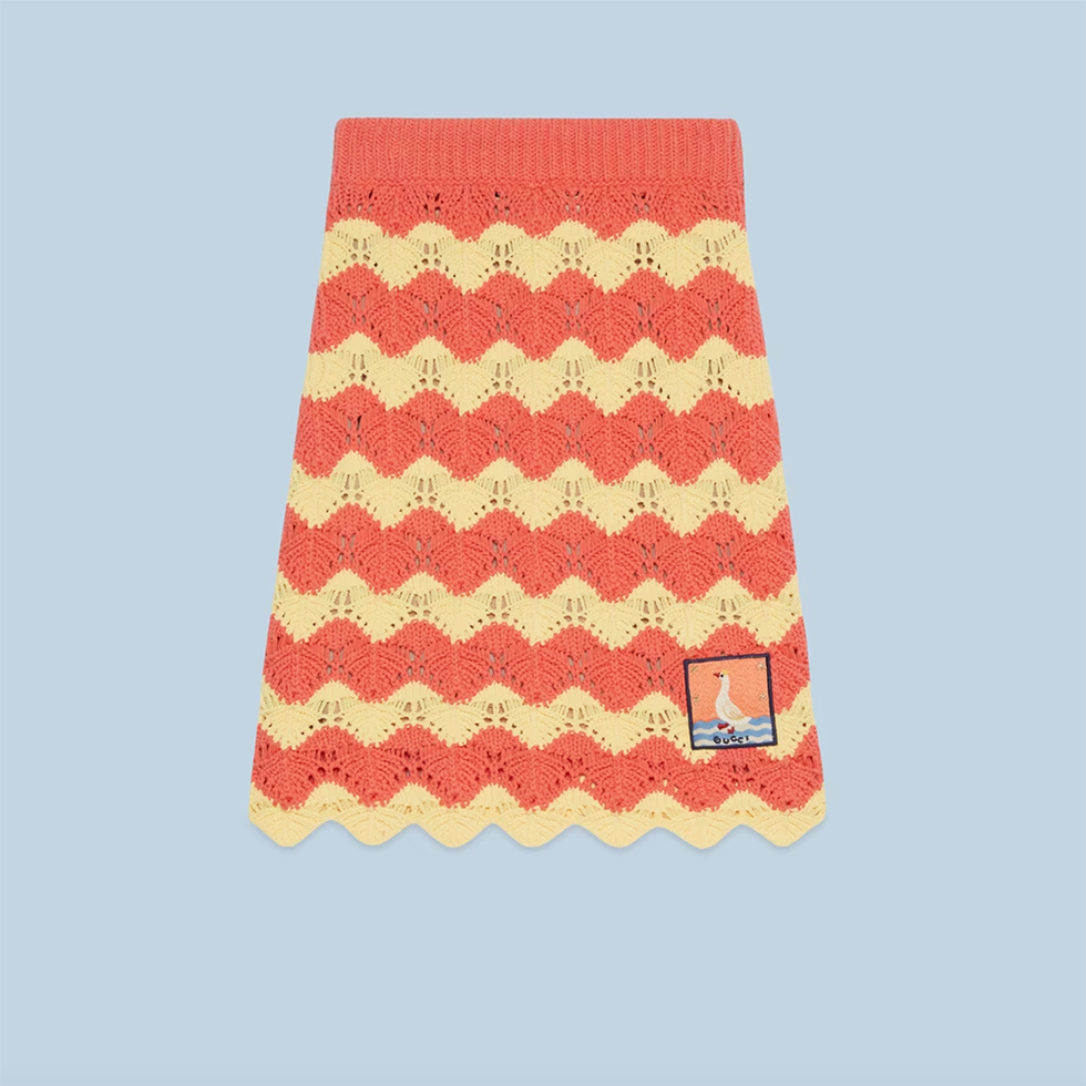 Chevron Knit Cotton Skirt