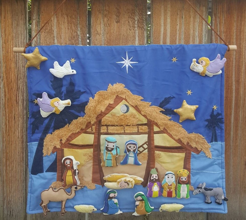 Interactive Fabric Nativity Scene 