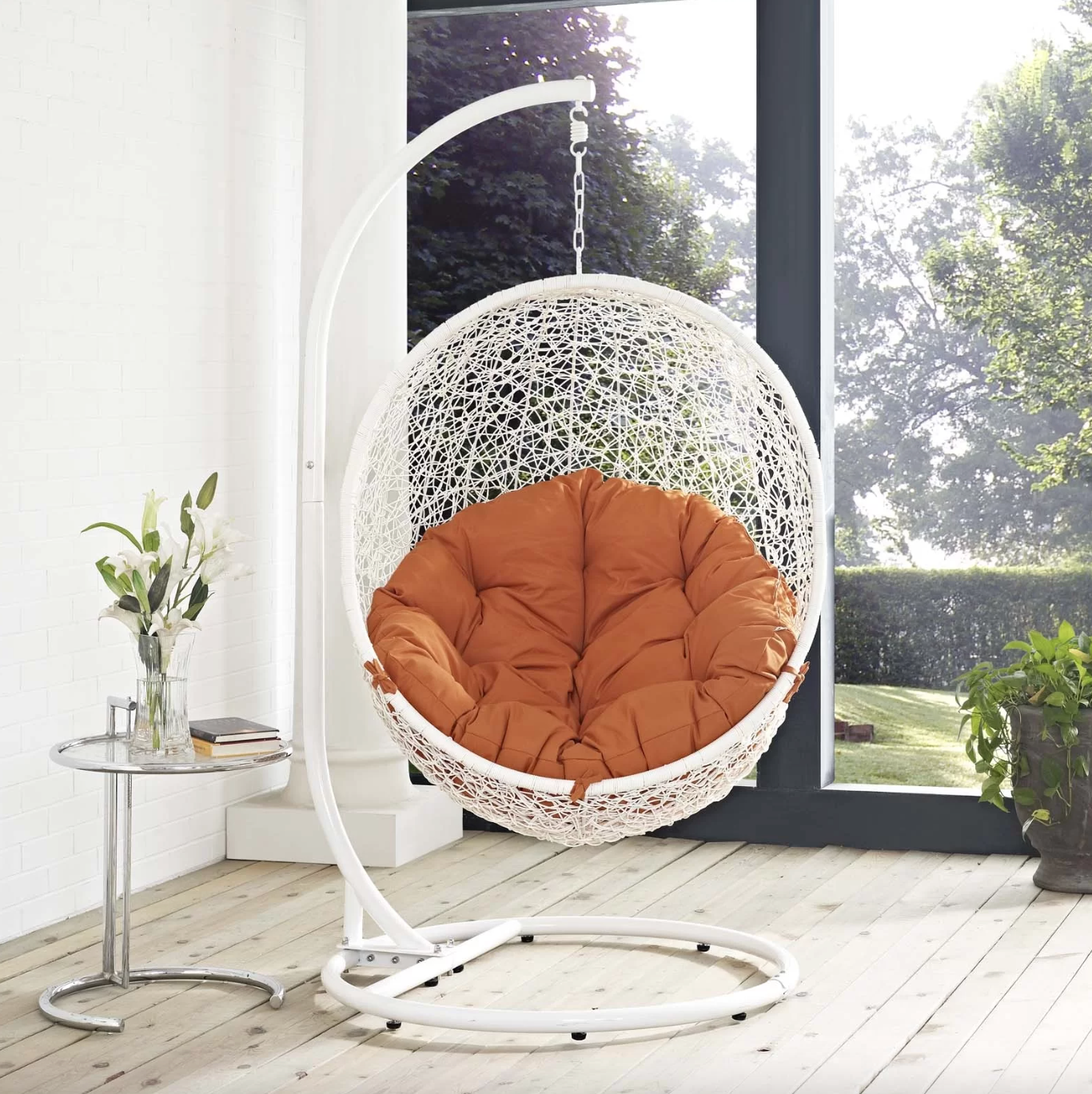 plush egg chair