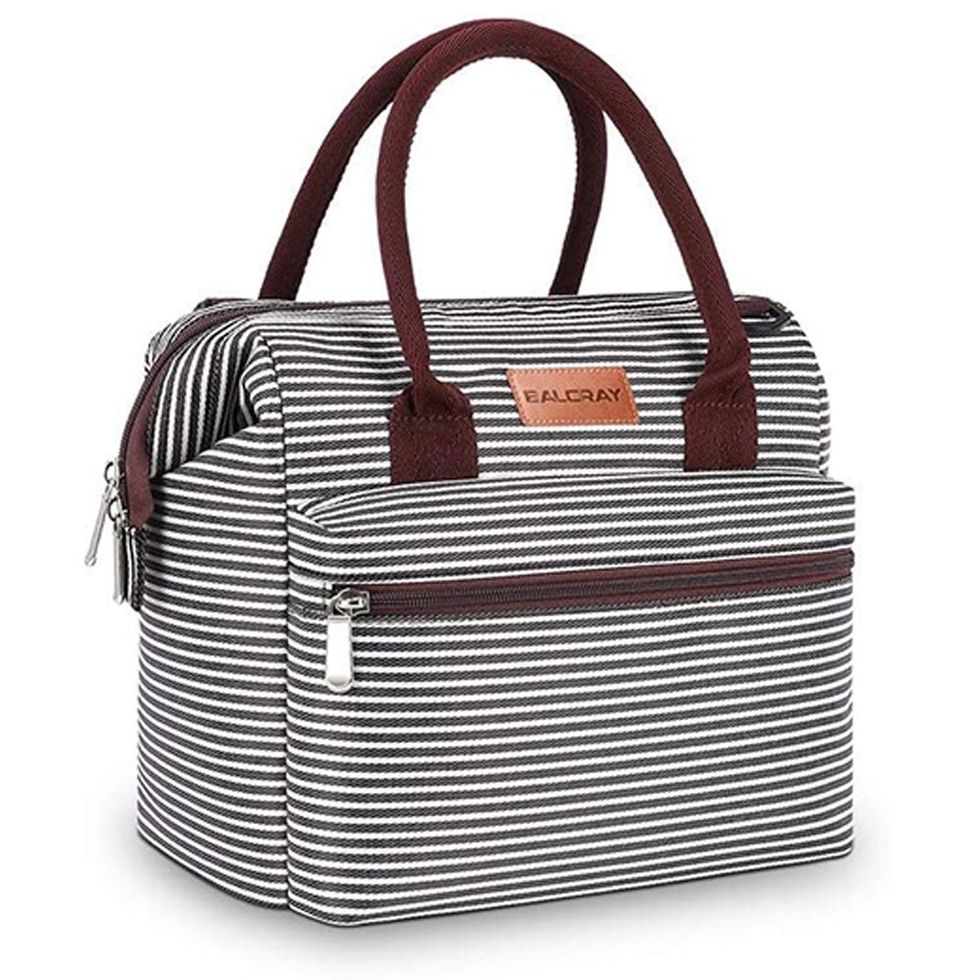 Modern Picnic | The Large Luncher Lunch Bag | Faux Crocodile Vegan Leather  Chic Insulated Cooler Purse With Insulated Interior | Our Designer Lunch
