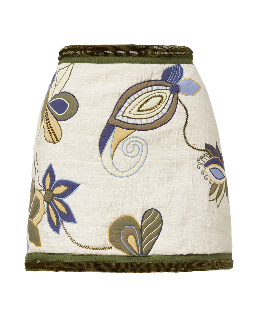 Inga embroidered skirt - £428