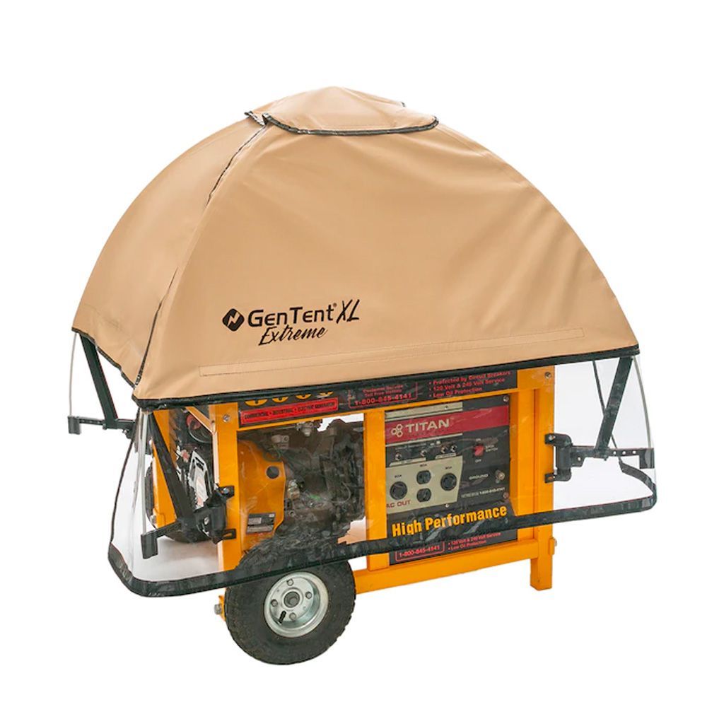 Porch Shield Waterproof Generator Cover Heavy Duty Cover for Portable Generator 5000 to 10000 Watt 26L x 20W x 20H inches, Tan & Khaki 
