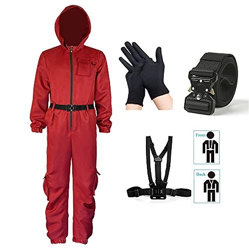 Adult Red Jumpsuit Guard Costume 