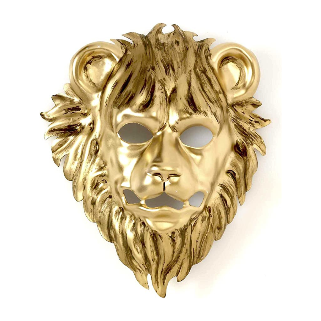 Classic fantasy golden lion mask