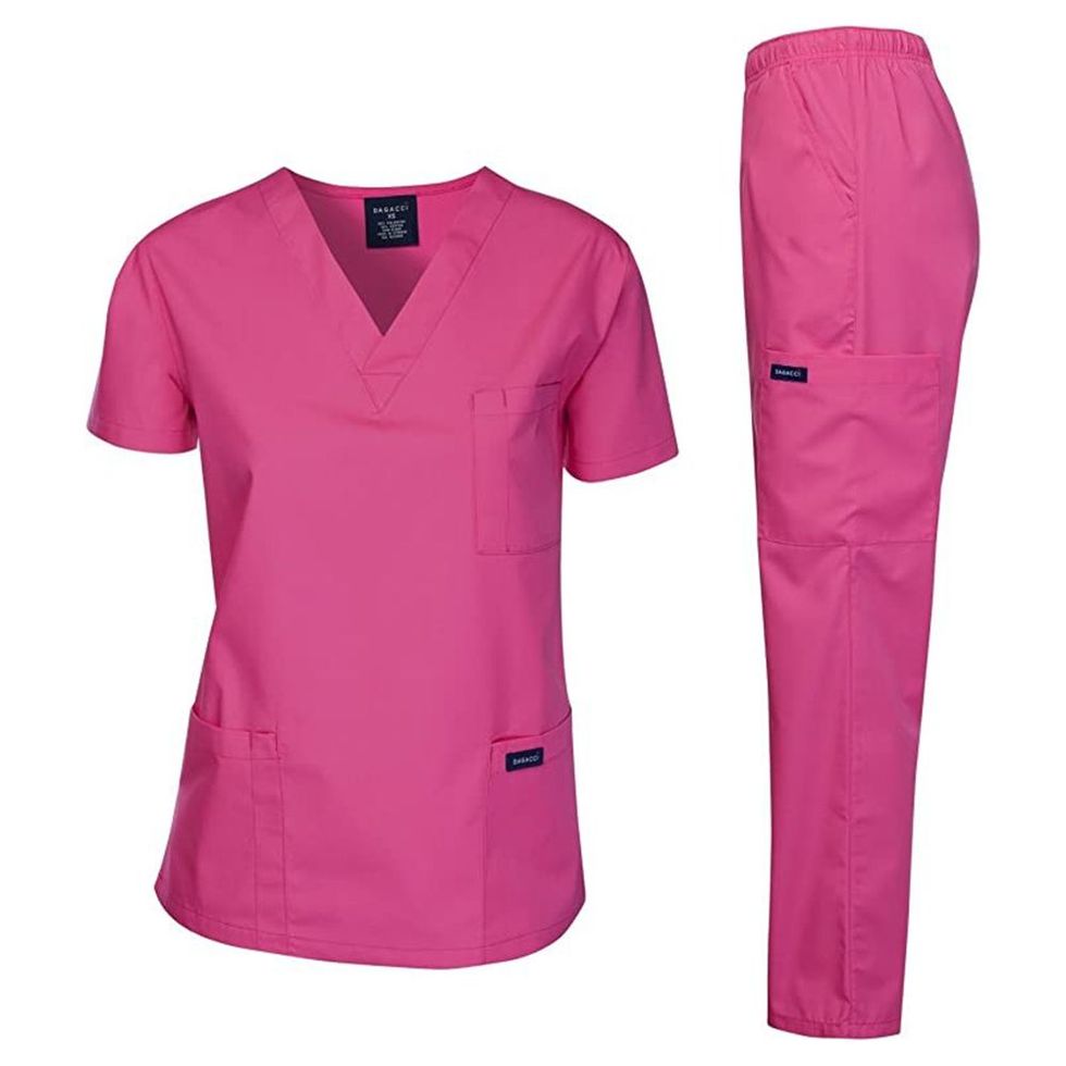 Pink Medical Scrubs Set
