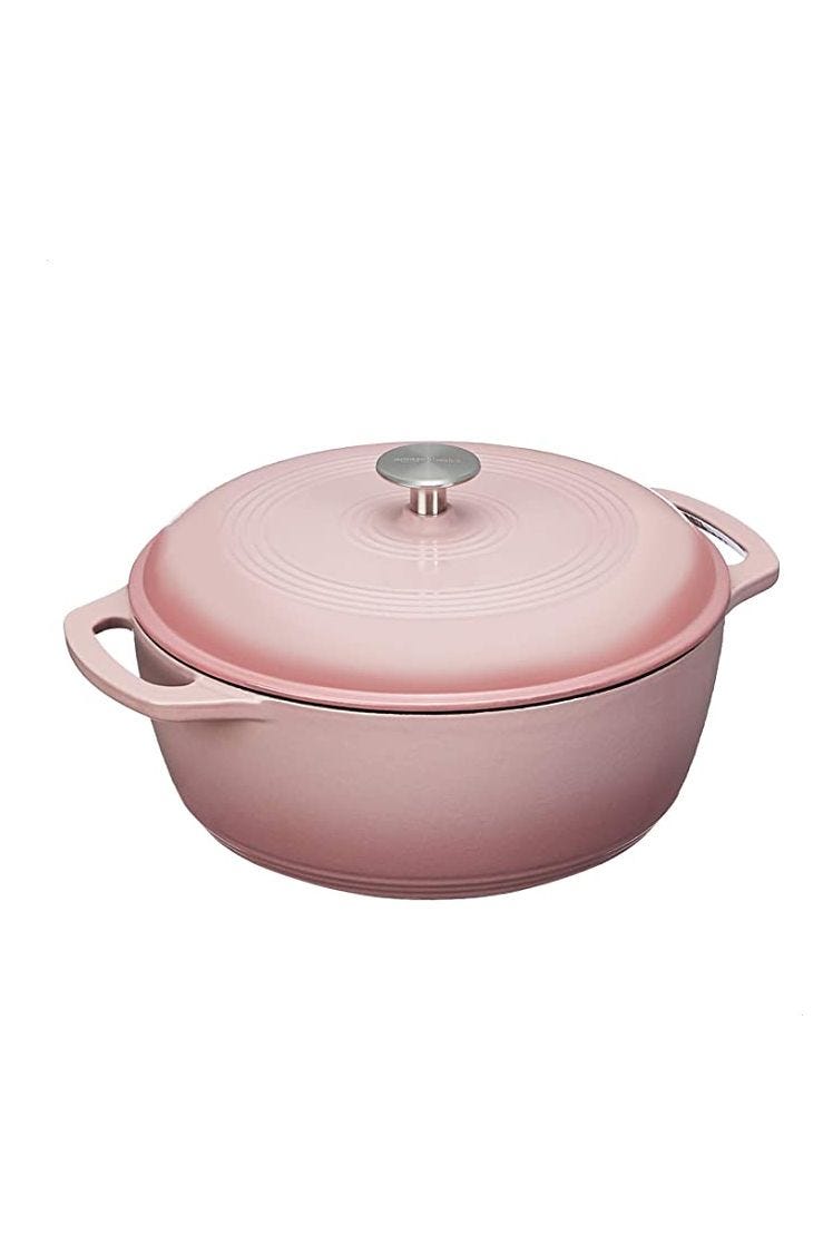 Basics Enameled Cast Iron Covered Casserole Skillet 2022