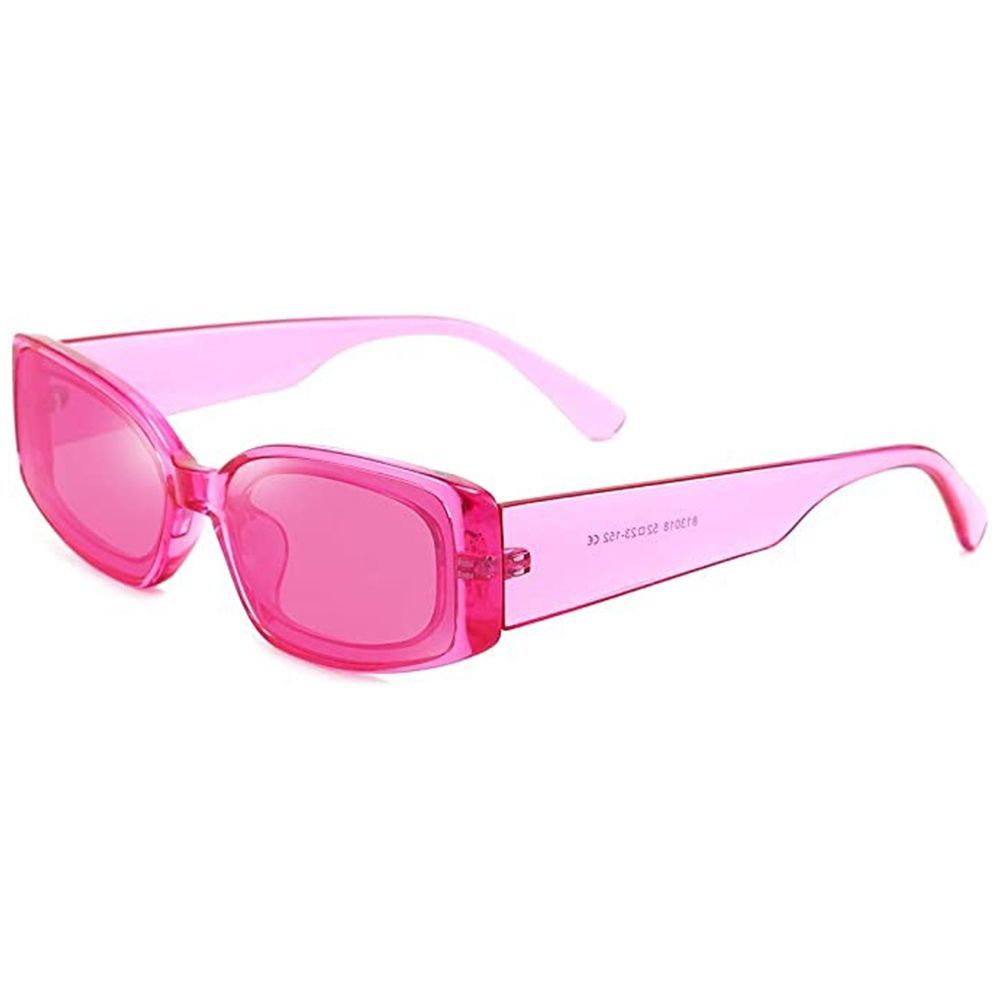 Rectangle Retro Pink Sunglasses