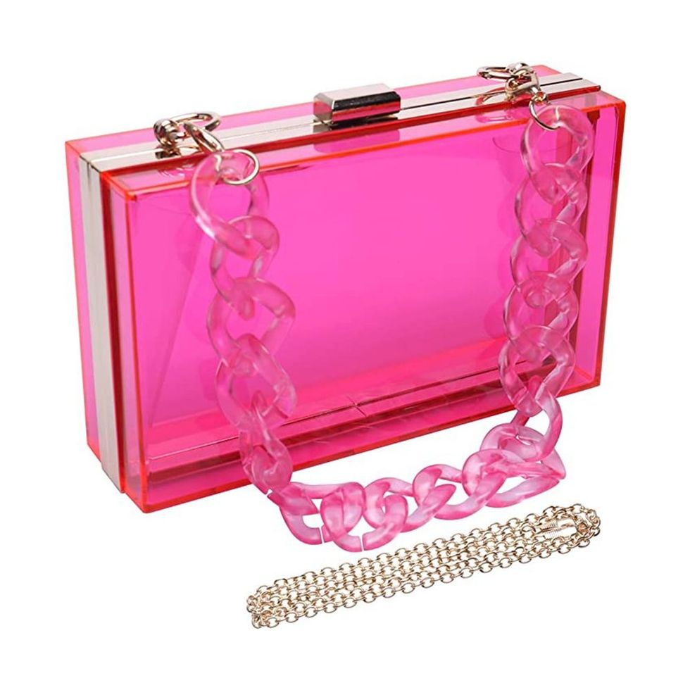 Acrylic Transparent Pink Bag