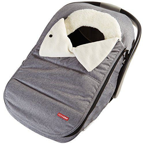 Quilted Plush Fleece I Infant Carseat Canopy Spring Autumn Winter Sho Cute Soft Grey Universal Fit Baby Car Seat Covers for Boys Girls 