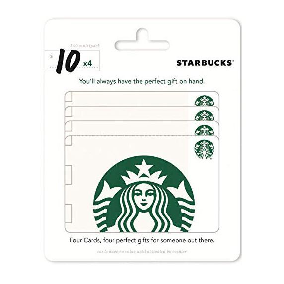 Starbucks Multipack of 4 $10 Gift Cards