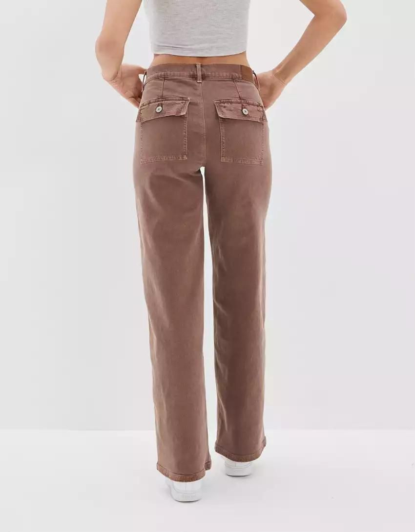 Stretch Super High-Waisted Baggy Wide-Leg Pant