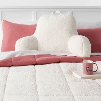 Sherpa Bed Rest Pillow 