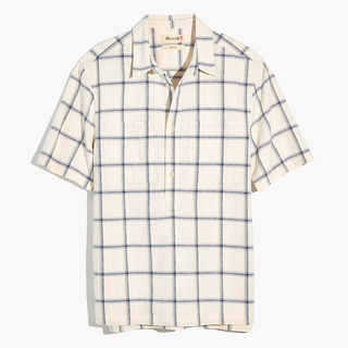 Madewell Hemp-Cotton Popover Short-Sleeve Shirt