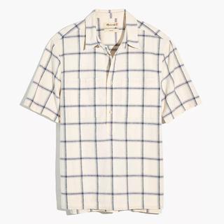 Madewell Hemp-Cotton Popover Short-Sleeve Shirt Madewell Hemp-Cotton Popover Short-Sleeve Shirt