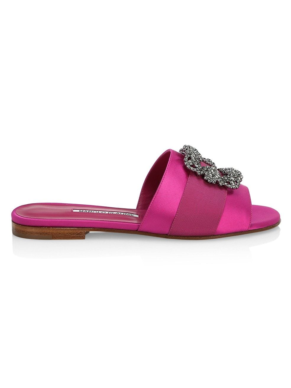 Manolo blahnik martamod hot sale satin slide sandals