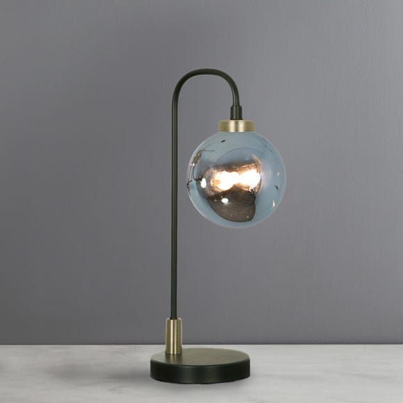 Tanner Black and Smoked Glass Table Lamp