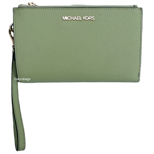 Jet Set Leather Wristlet