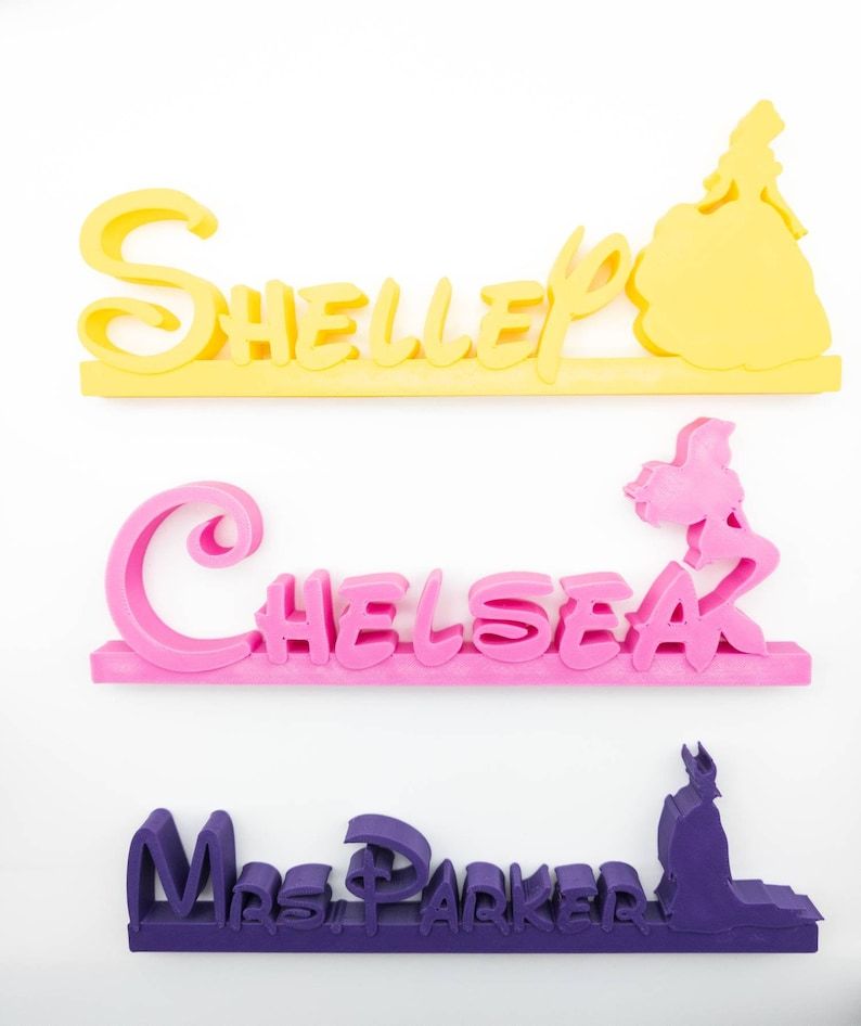 Personalized Disney Styled Desk Name Plate