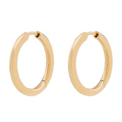 9-Karat Yellow Gold Classic Hoop Earrings