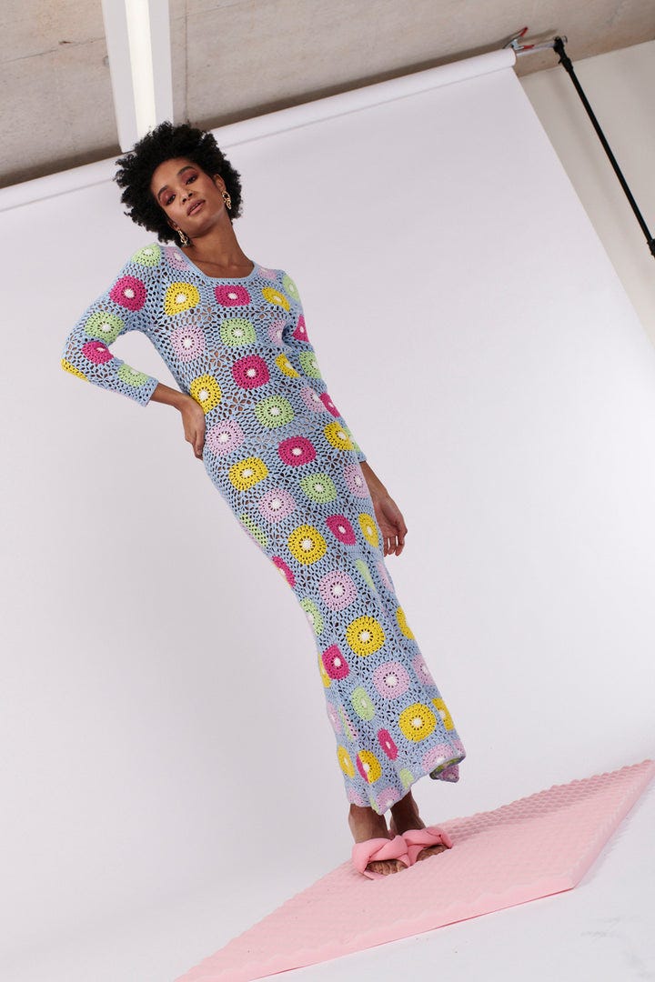 Rowen Crochet Knit Maxi Dress