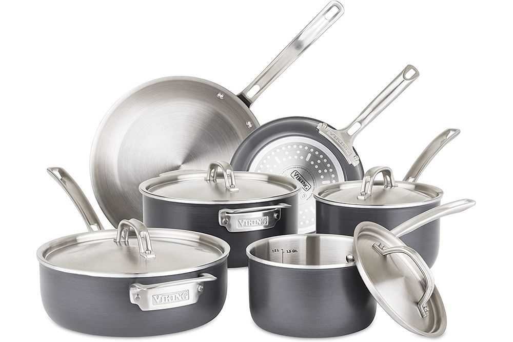 5-Ply Hard Anodized Stainless Steel Cookware Set