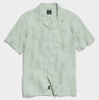 Todd Snyder Irish Sea Soft Linen Camp Collar Shirt