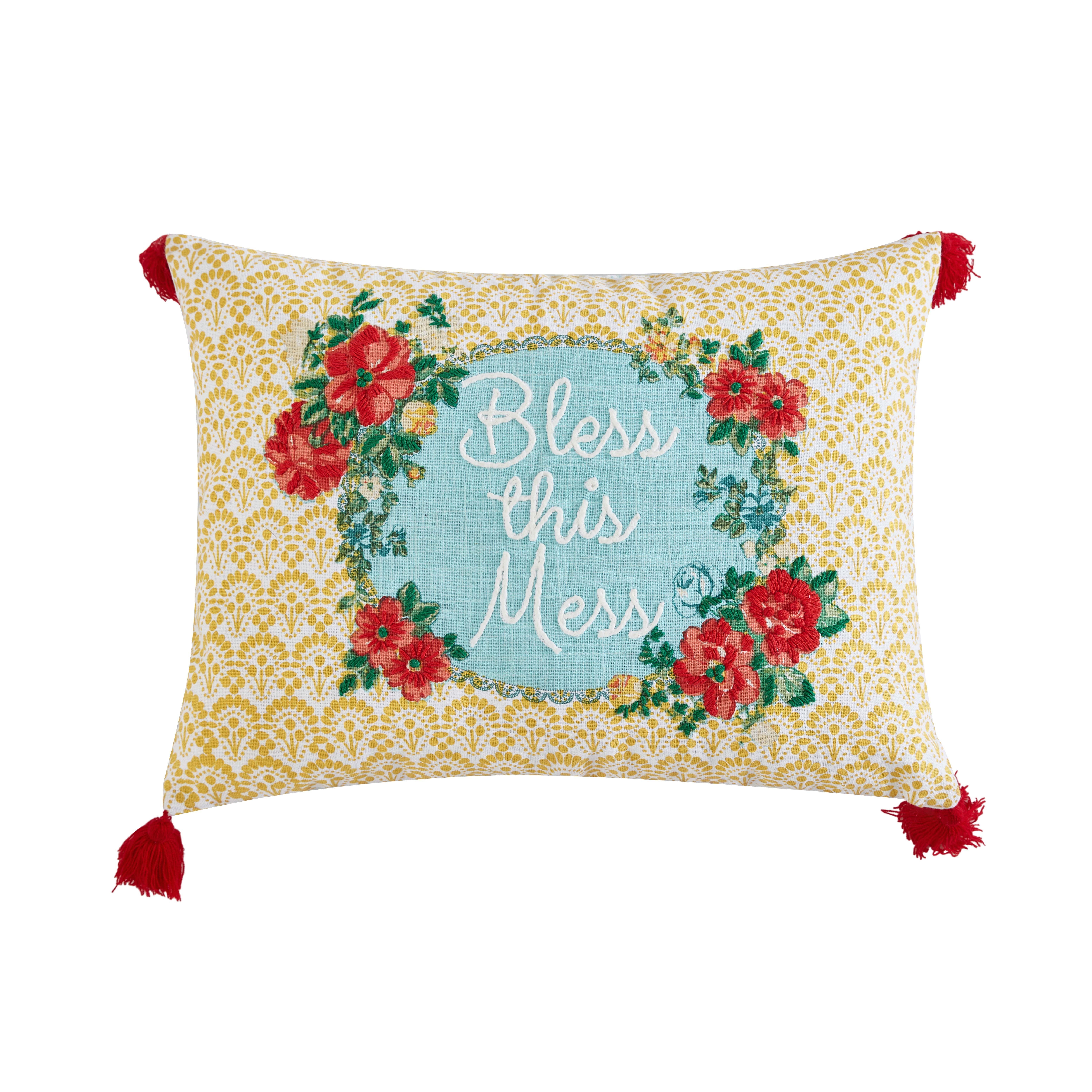 The Pioneer Woman 'Bless This Mess' Decorative Pillow