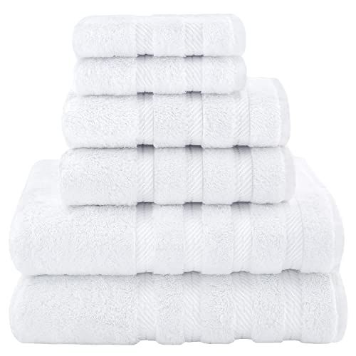 LANE LINEN 6 Pc Hand Towels for Bathroom Set, 100% Cotton Super Absorbent  Bathroom Hand Towel Set, Ultra Soft Premium Hotel Quality - White 6 Piece Hand  Towel White