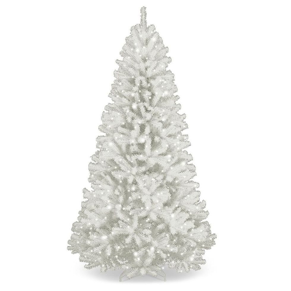 Pre-Lit Artificial White Christmas Tree