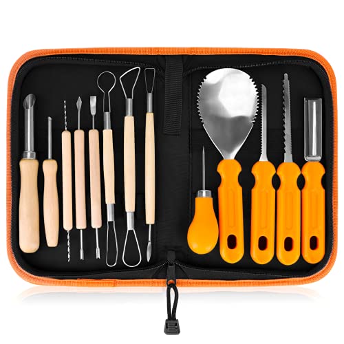 Elmchee 13-Piece Pumpkin Carving Kit