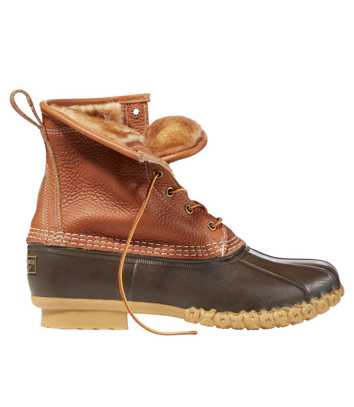 8" Shearling-Lined Bean Boot