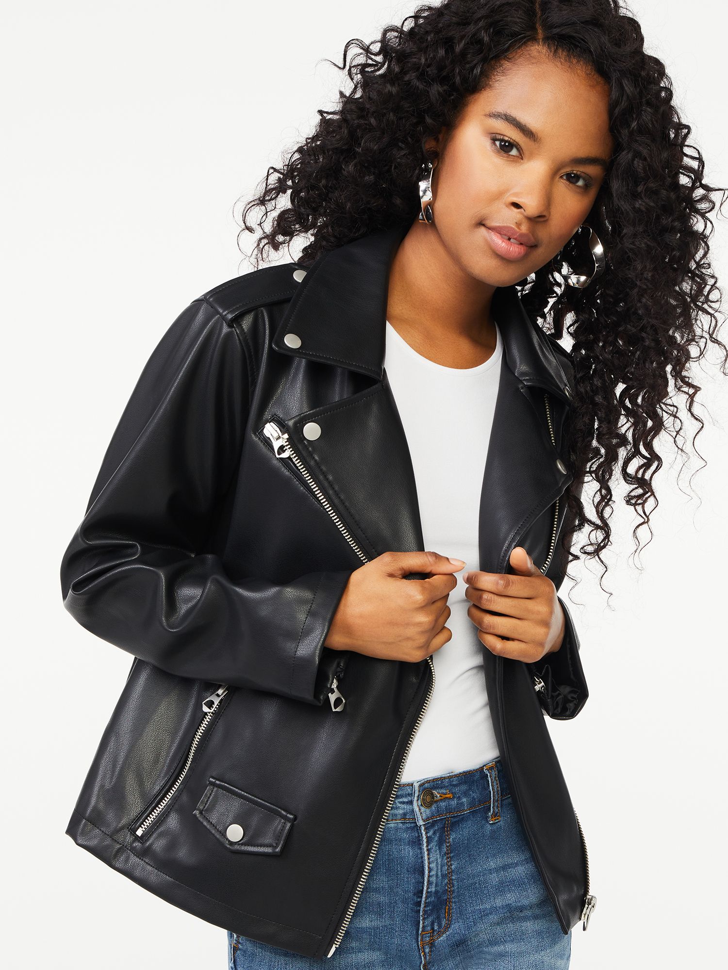 cropped leather like jacket MELTTHELADY | elloscastra.pet