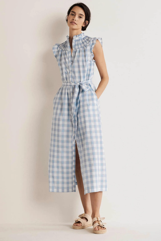 Jane Smocked Midi Shirt Dress, £130