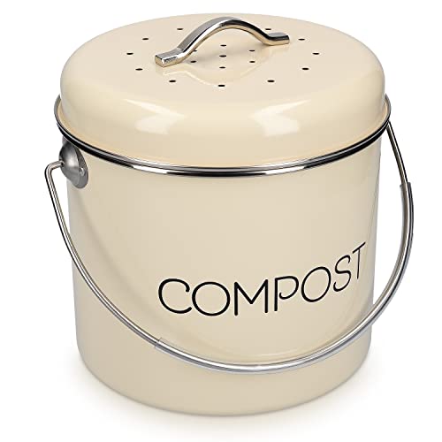 Cubo de Metal para Compost con Filtro