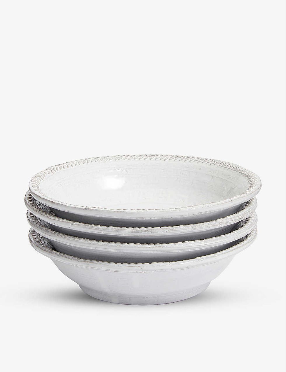 Hillcrest handmade stoneware pasta bowls set of four