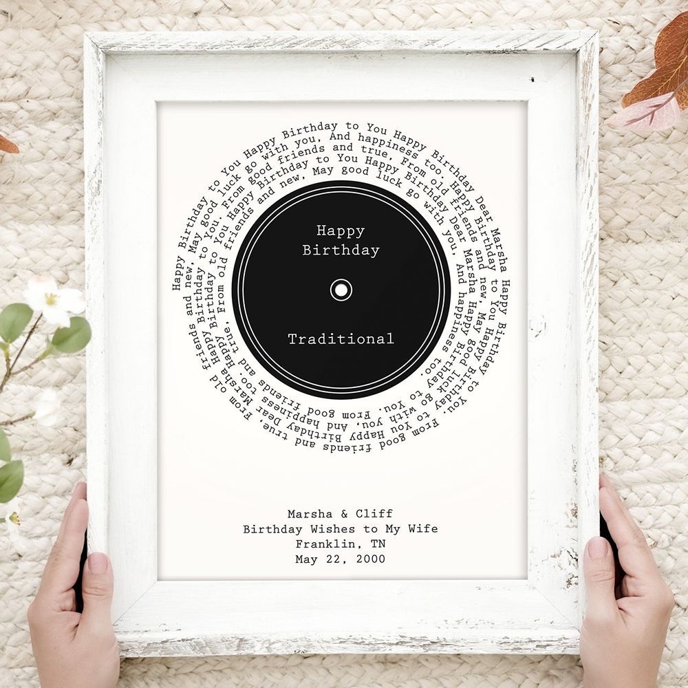 Personalized Song Lyric Art